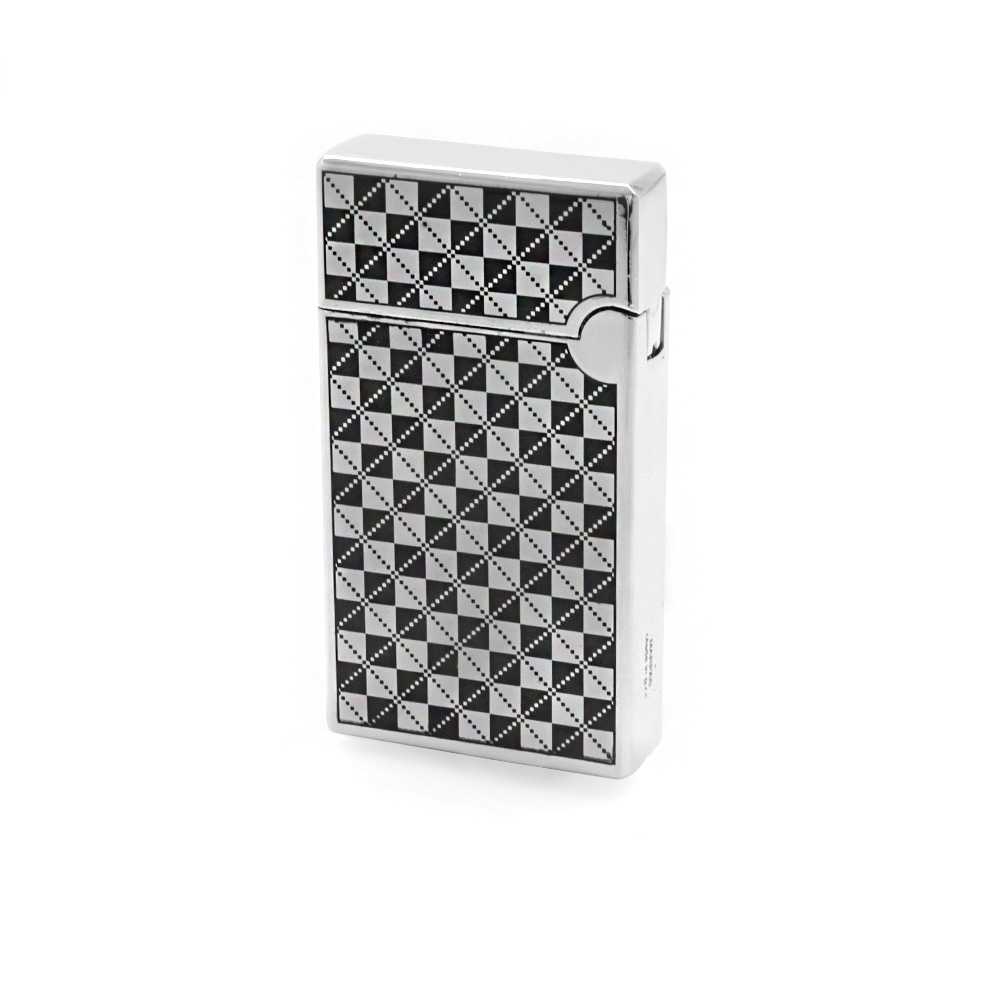 Kişiye Özel Yazılı Şık Kutulu Dama Tasarım Siyah Gümüş Renk Manyetolu Çakmak - 2