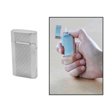 Kişiye Özel Yazılı Şık Kutulu Gümüş Renk Manyetolu Çakmak - Tesbihane