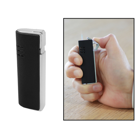 Kişiye Özel Yazılı Şık Kutulu Mat Siyah Manyetolu Çakmak - Tesbihane