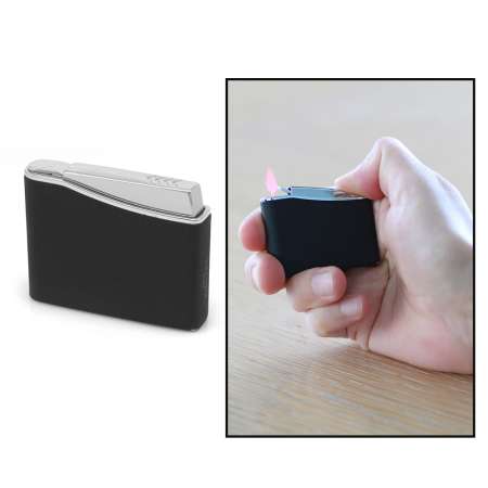 Kişiye Özel Yazılı Siyah Renk İbola Model Manyetolu Çakmak - Tesbihane