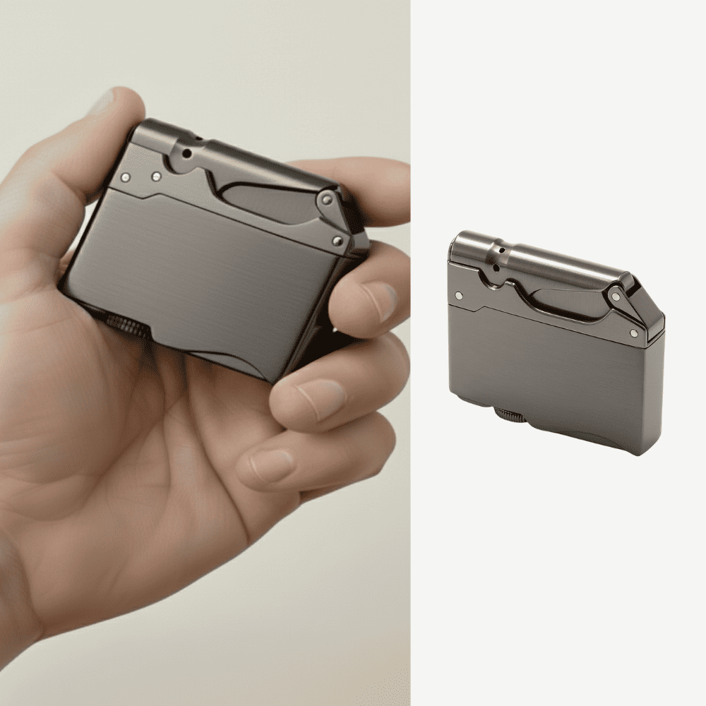 Kişiye Özel Yazılı Siyah Renk Hediye Kutulu İbola Model Manyetolu Çakmak - 1