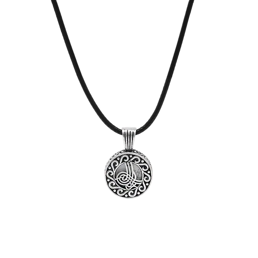 İsme Özel Yazılı Üzeri Tuğra Temalı 925 Ayar Gümüş Erkek Cevşen Kolye - 3