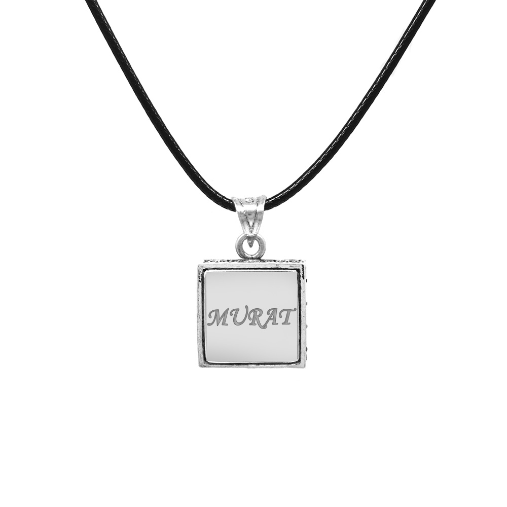 İsme Özel Yazılı Zülfikar Detaylı Zarif İp Zincirli 925 Ayar Gümüş Kadın Cevşen Kolye - 2