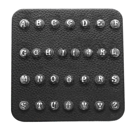 İsme Özel Küre Kesim Kararmaz Metal Harf Tesbih Tanesi - Tesbihane