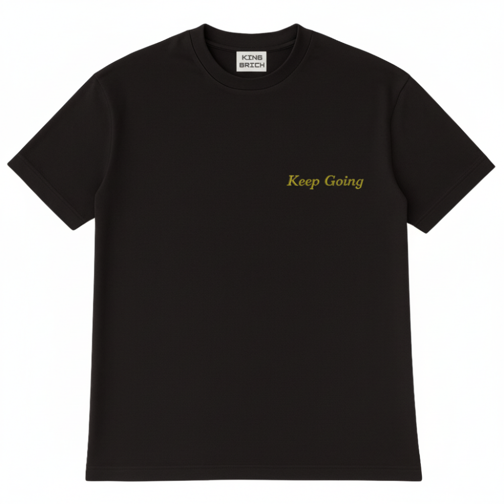 Kişiye Özel Nakışlı Yakası Biyeli Kısa Kollu Bisiklet Yaka Premium Füme Oversize Tişört L - 4