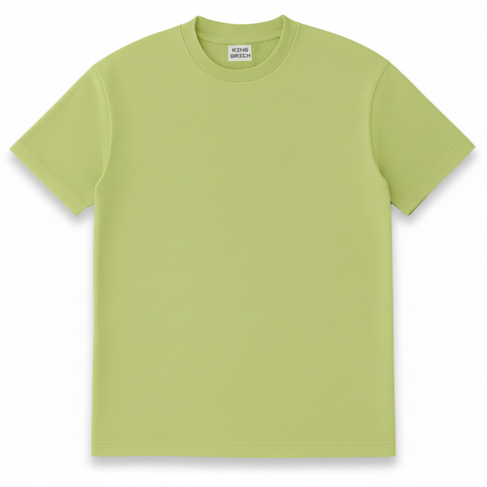 Kişiye Özel Nakışlı Yakası Biyeli Kısa Kollu Bisiklet Yaka Premium Mint Yeşili Oversize Tişört XL - 4