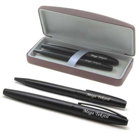 Mavi Mürekkep İsme Özel Roller Tükenmez Kalem Seti - Tesbihane