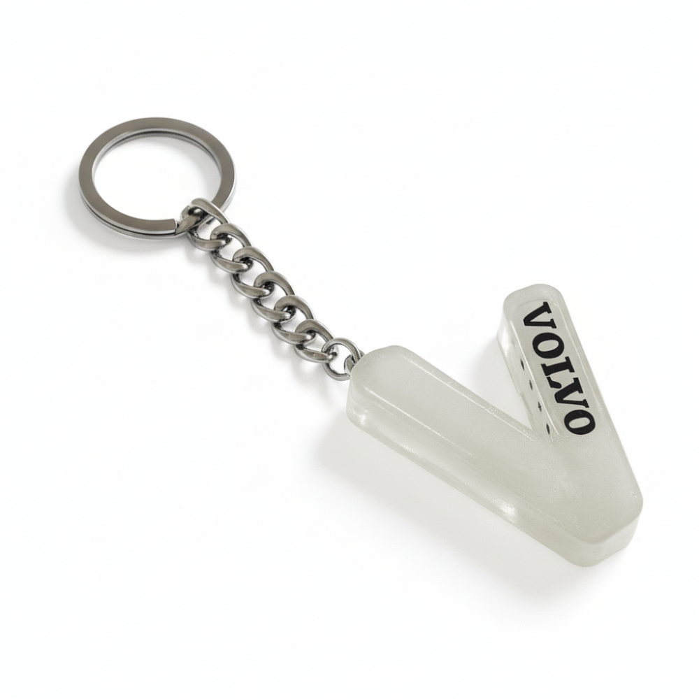 V Harfi - Kişiye Özel - Epoksi Reçine Anahtarlık - El Yapımı - Çelik Tokalı - 4