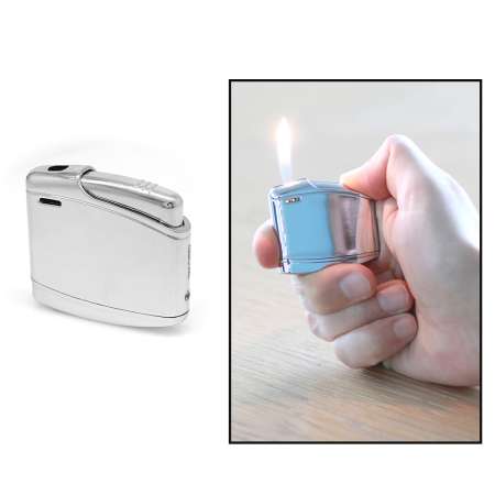 Kişiye Özel Yazılı Mat Gümüş Renk İbola Model Manyetolu Çakmak - Tesbihane