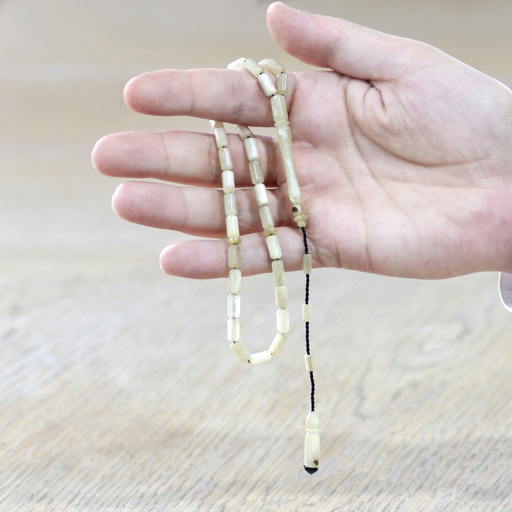 Koç Boynuzu Tesbih - Krem Rengi - Sistemli - Kapsül Kesim - 2