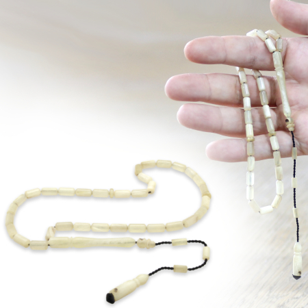 Koç Boynuzu Tesbih - Krem Rengi - Sistemli - Kapsül Kesim - Tesbihane