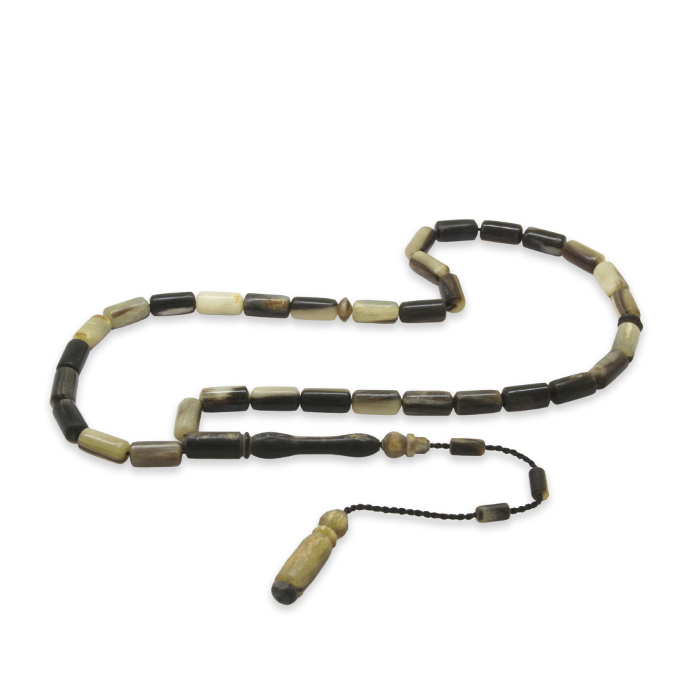 Koç Boynuzu Tesbih - Krem Rengi Siyah - Sistemli - Kapsül Kesim - 4