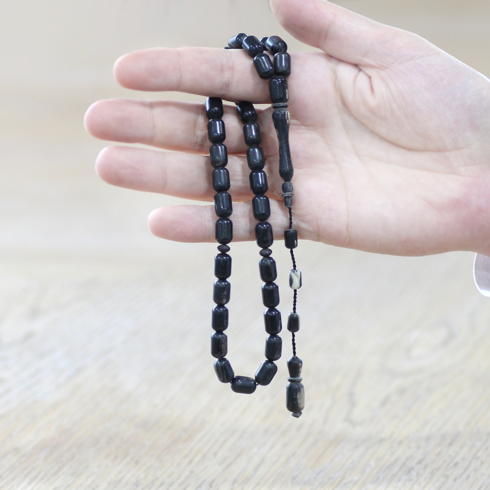 Koç Boynuzu Tesbih - Sistemli - Siyah Renk - Kapsül Kesim - 2