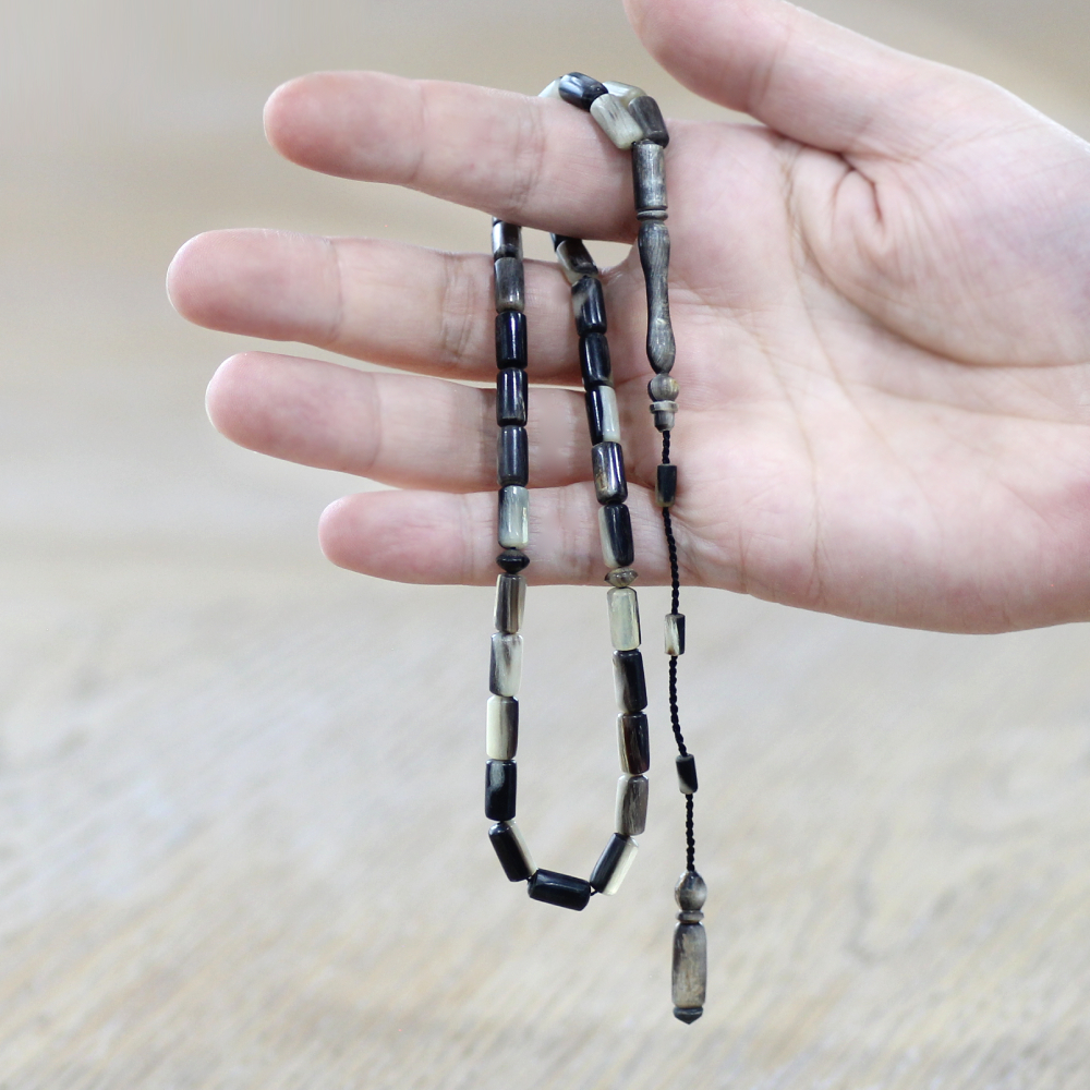 Koç Boynuzu Tesbih - Siyah Renk - Sistemli - Kapsül Kesim - 2