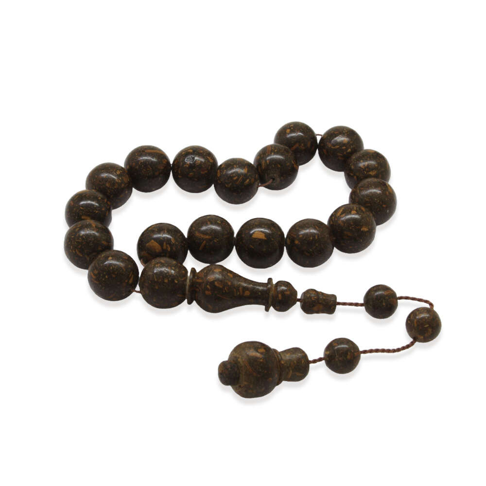 Kokulu Tarçın Ağacı Efe Tesbih - Preslenmiş - Sistemli - Usta İşçilikli - Kahverengi - Arpa Kesim - 4