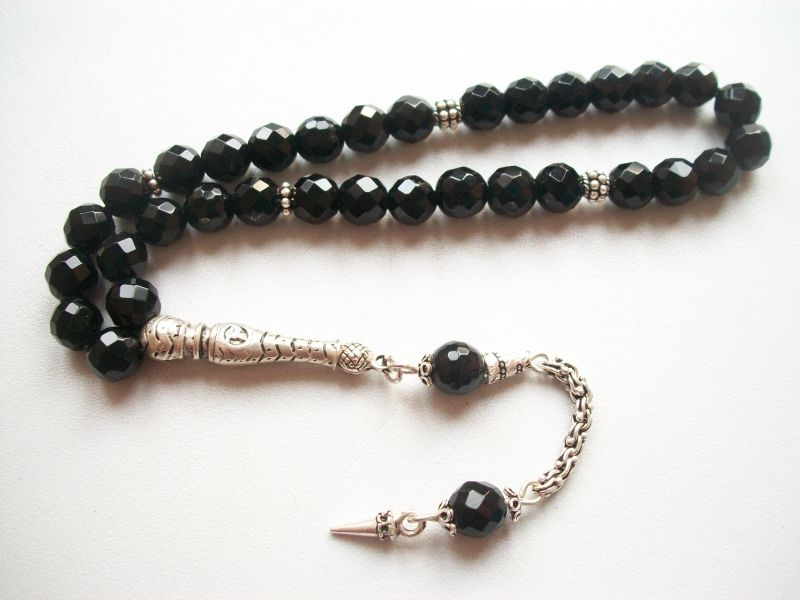 Kristal Kesim Oniks Tesbih (LSMNSV36) - 2