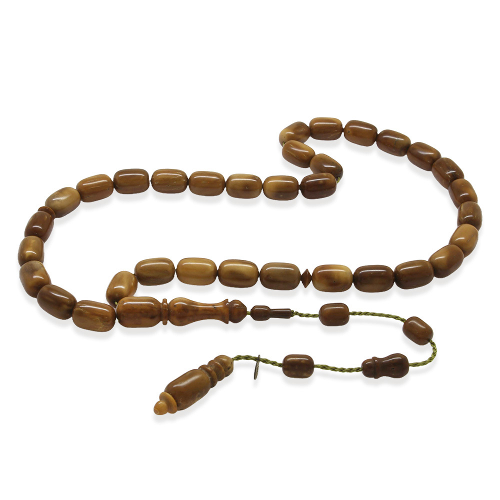 Kuka Ağacı Tesbih - Sistemli - Koleksiyonluk - Sadullah Usta İşçilikli - Kahverengi - Kapsül Kesim - 4