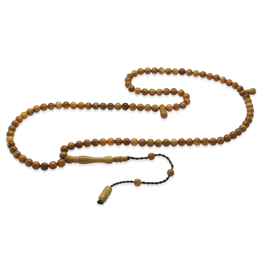 Kuka Namaz Tesbihi - Sistemli - Açık Kahverengi - Küre Kesim - 4