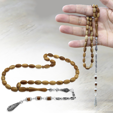 Kuka Tesbih – Kahverengi – Kararmaz Metal Kral Püsküllü – Kapsül Kesim - Tesbihane