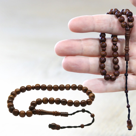 Kuka Tesbih - Sistemli Tasarım - Bilek Boy - Koyu Kahverengi - Küre Kesim - Tesbihane