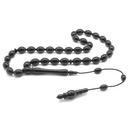 Kumpas İşçilikli Arpa Kesim Erzurum Oltu Taşı Tesbih - M3 - Tesbihane