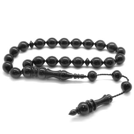 Kumpas İşçilikli Arpa Kesim Erzurum Oltu Taşı Tesbih - M4 - Tesbihane