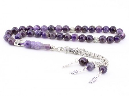 Küre Kesim Ametist Doğaltaş Tesbih - Tesbihane