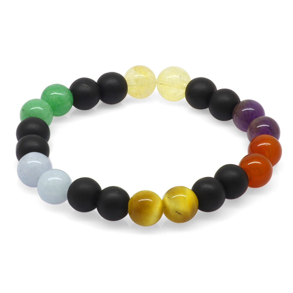 Küre Kesim Çoklu Doğaltaş Kombinli Kadın Başarı Bilekliği - 4