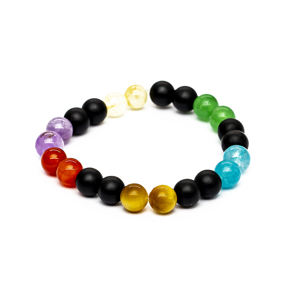 Küre Kesim Çoklu Doğaltaş Kombinli Kadın Başarı Bilekliği - 10