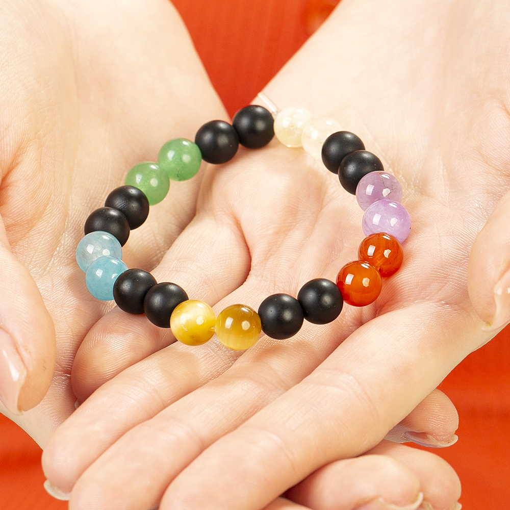 Küre Kesim Çoklu Doğaltaş Kombinli Kadın Başarı Bilekliği - 6