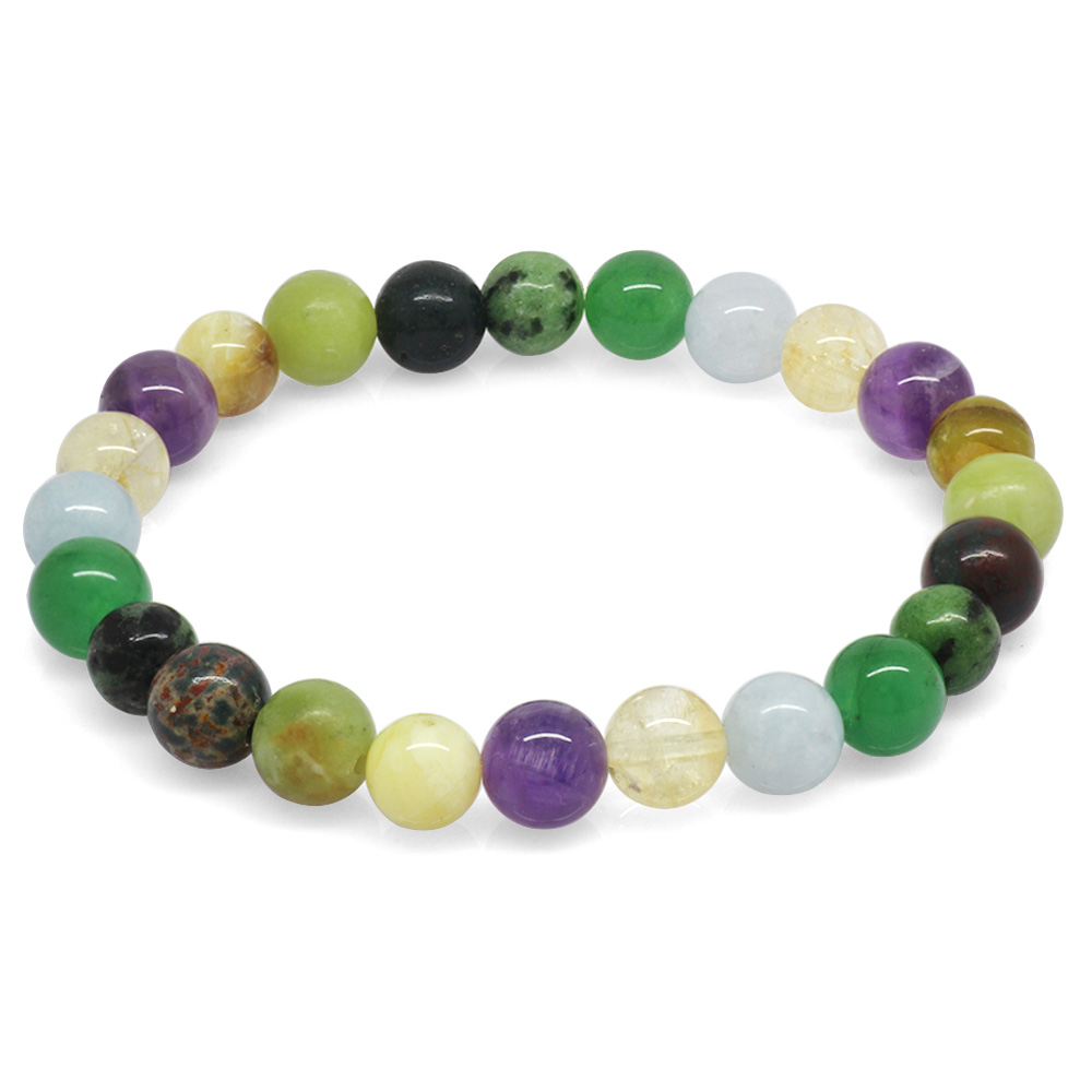 Küre Kesim Çoklu Doğaltaş Kombinli Erkek Şifa Bilekliği - 4