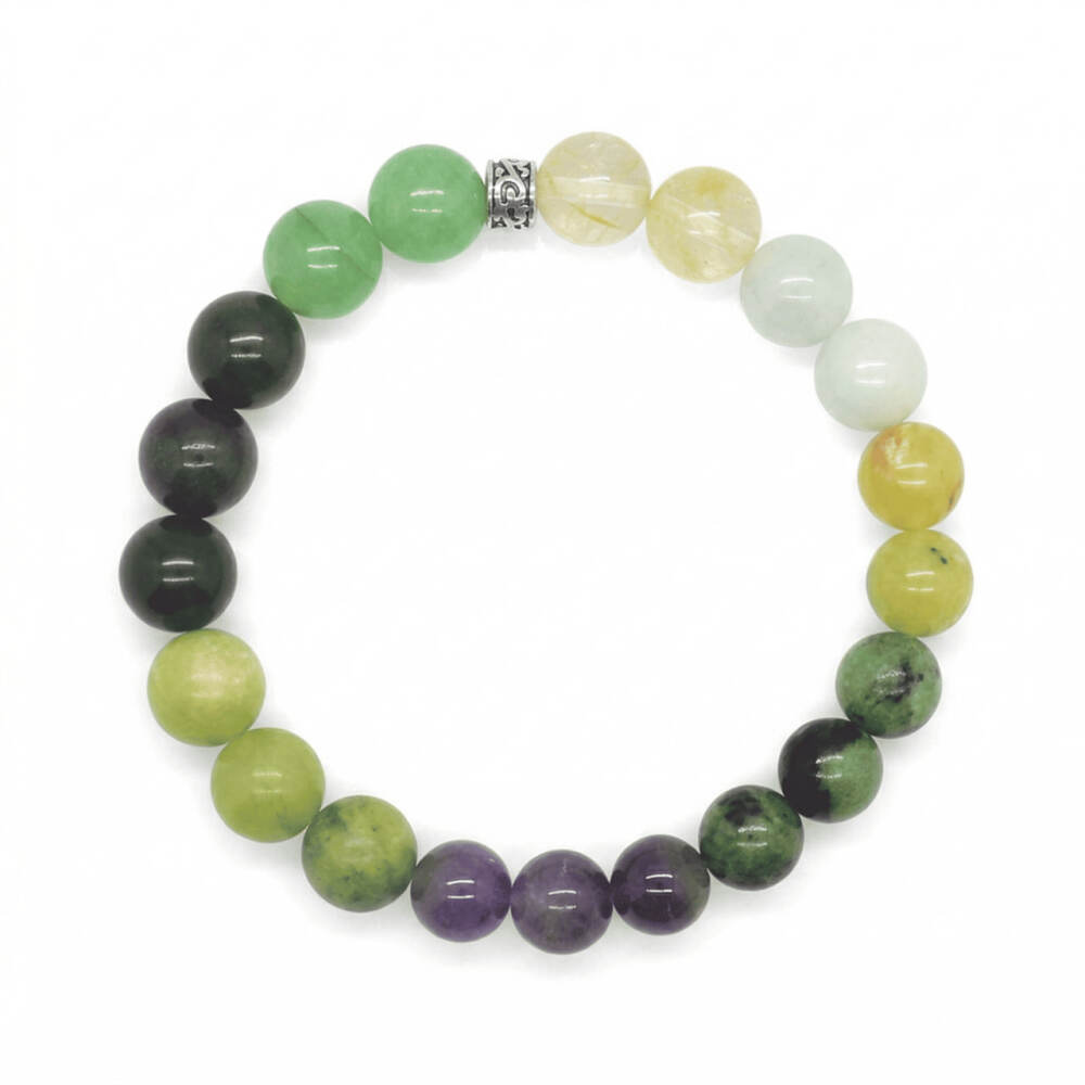 Küre Kesim Çoklu Doğaltaş Kombinli Genç Şifa Bilekliği - 4