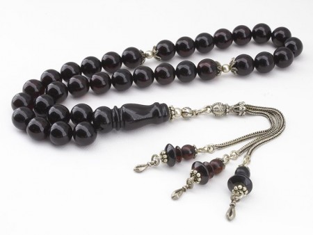 Küre Kesim Doğal Ateş Kehribar Tesbih - Tesbihane