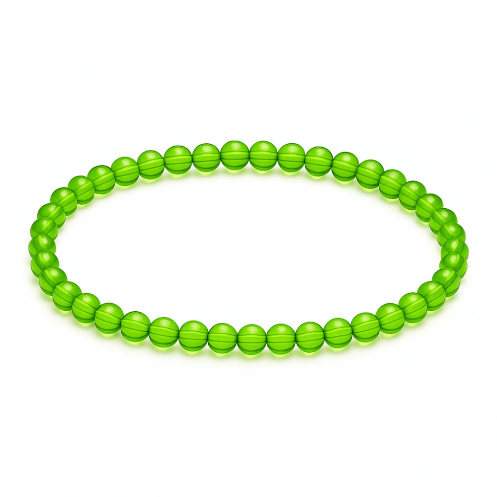 Küre Kesim Yeşil Doğal Damla Kehribar Kadın Bileklik - 4