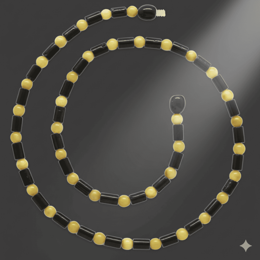 Küre Silindir Kesim Koyu Kırmızı Sarı Renkli Doğal Damla Kehribar Kadın Kolye - 3