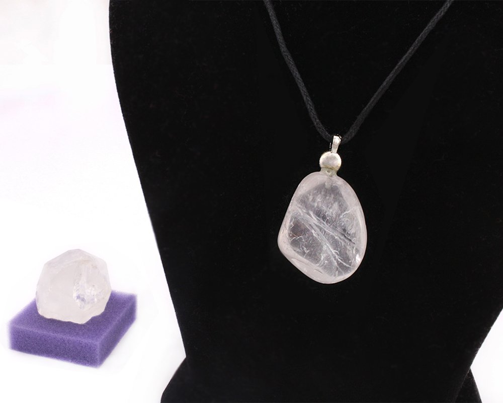 Kuvars Doğaltas ve Kuvars Tas Kolye Seti (Model-2) - 1
