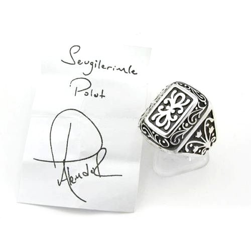 Lisanslı 925 Ayar Gümüş Kurtlar Vadisi Yüzük - 4