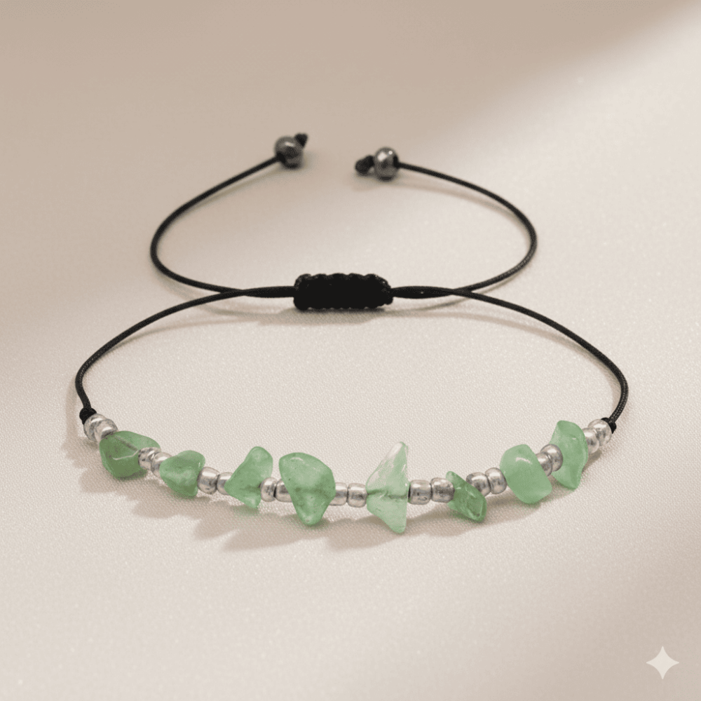 Makrome Örgülü Basic Model Aventurin Doğaltaş Kadın Bileklik - 3