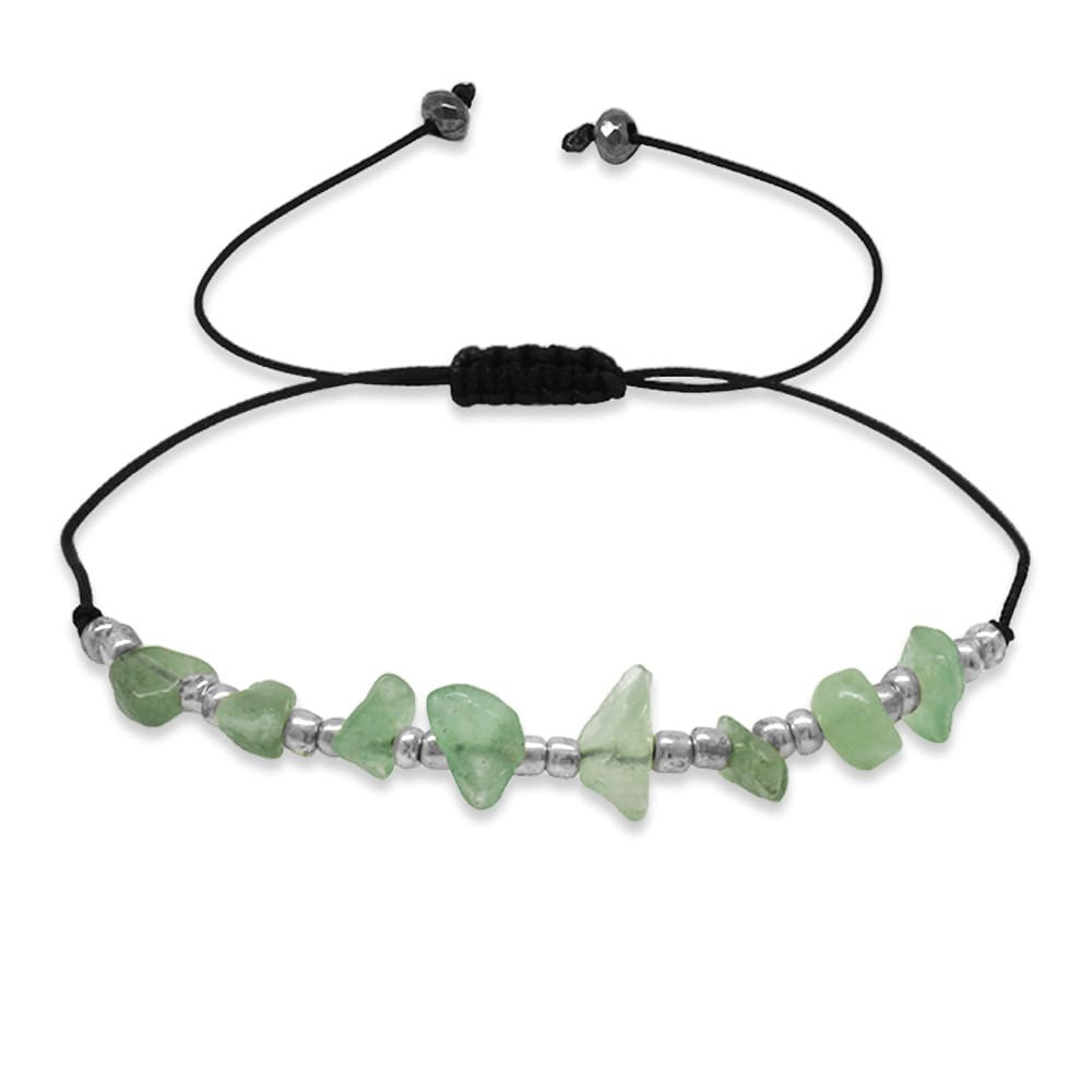 Makrome Örgülü Basic Model Aventurin Doğaltaş Kadın Bileklik - 4