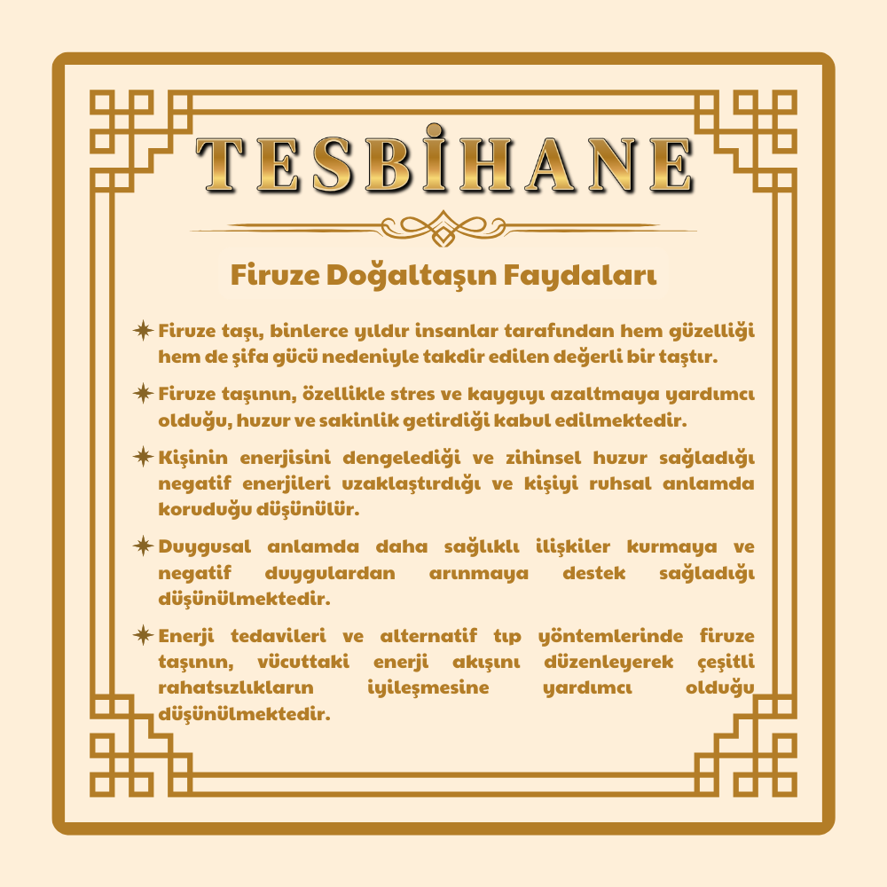 Makrome Örgülü Basic Model - Firuze Turkuaz Doğaltaş - Kadın Bileklik - 6