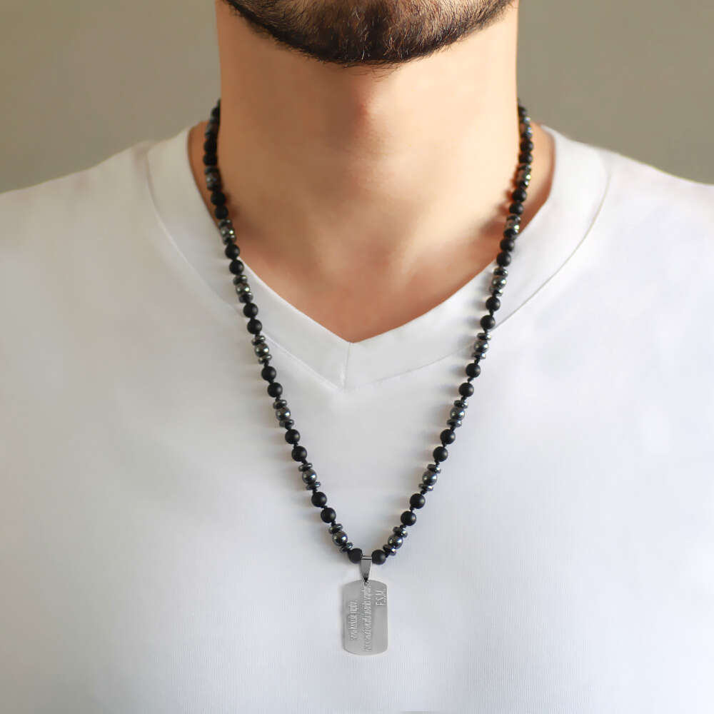 Makrome Örgülü Çelik Plakaya Kişiye Özel 