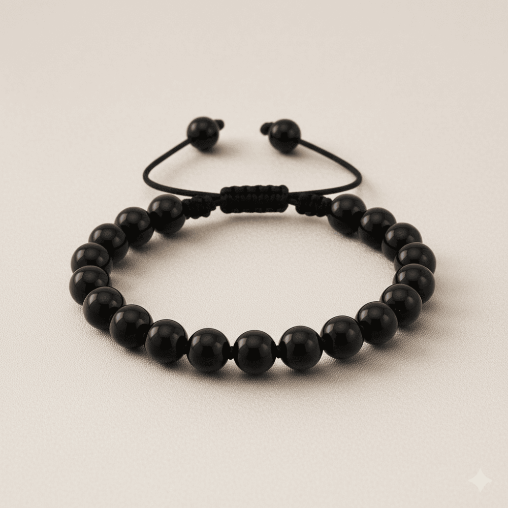 Makrome Örgülü Küre Kesim Koyu Kırmızı Doğal Damla Kehribar Kadın Bileklik - 3