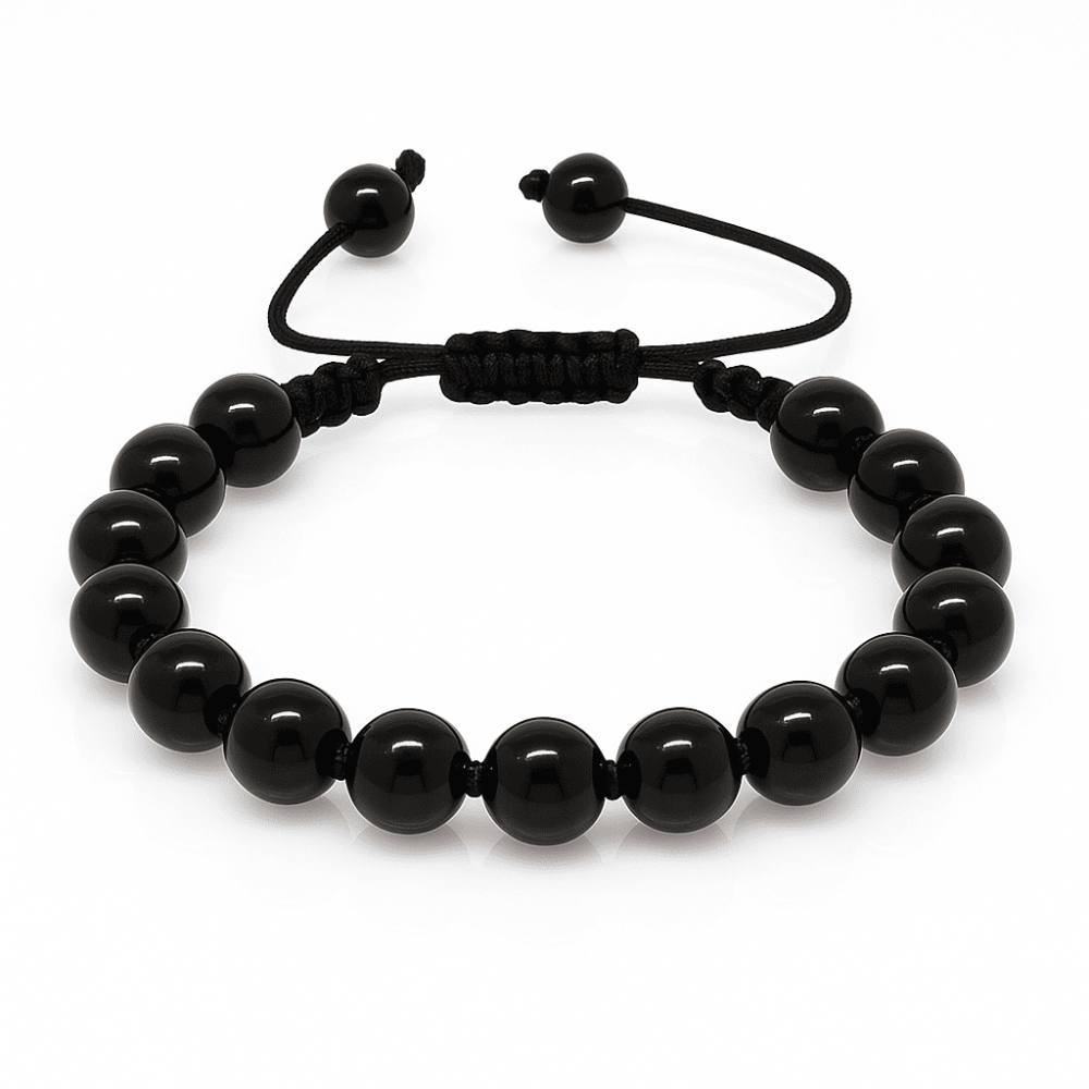 Makrome Örgülü Küre Kesim Koyu Kırmızı Doğal Damla Kehribar Kadın Bileklik - 4