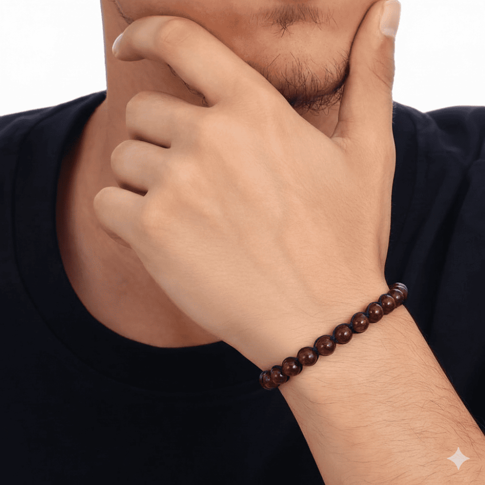 Makrome Örgülü Küre Kesim Kırmızı Doğal Damla Kehribar Bileklik - 2