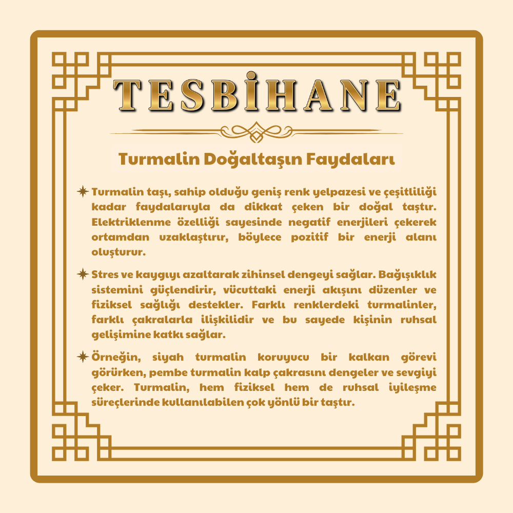 Makrome Örgülü Naturel Kesim Dorika Top Detaylı Turmalin Doğaltaş Kadın Bileklik - 5
