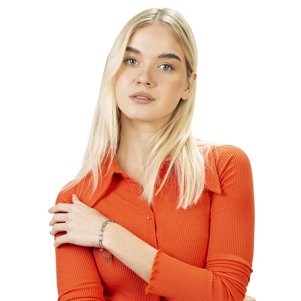 Marina Tasarım Gümüş Renk Çelik Kadın Bileklik - 3