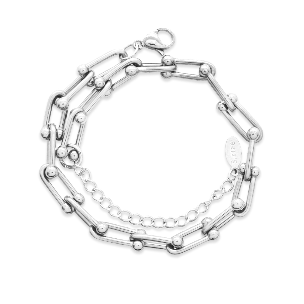 Marina Tasarım Gümüş Renk Çelik Kadın Bileklik - 6