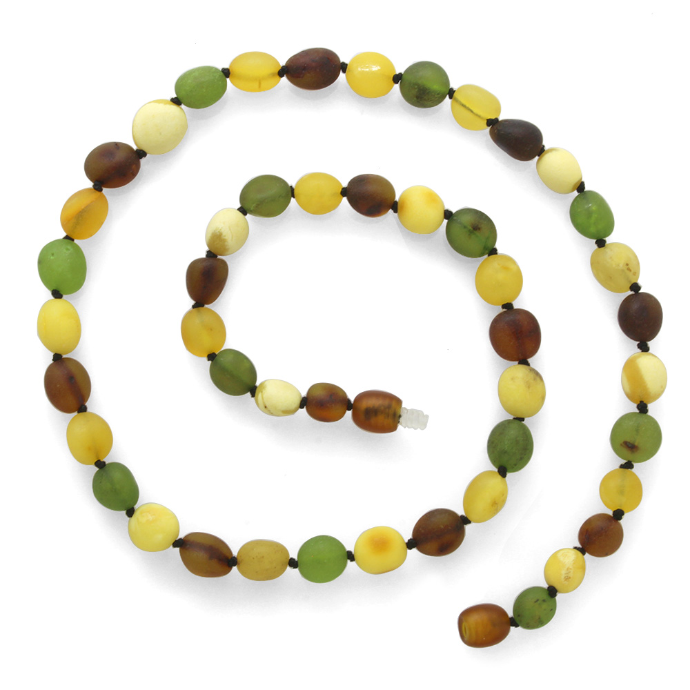 Mat Çok Renkli Şık Kutulu Özel Seri Naturel Damla Kehribar Taşlı Kadın Kolye - 12