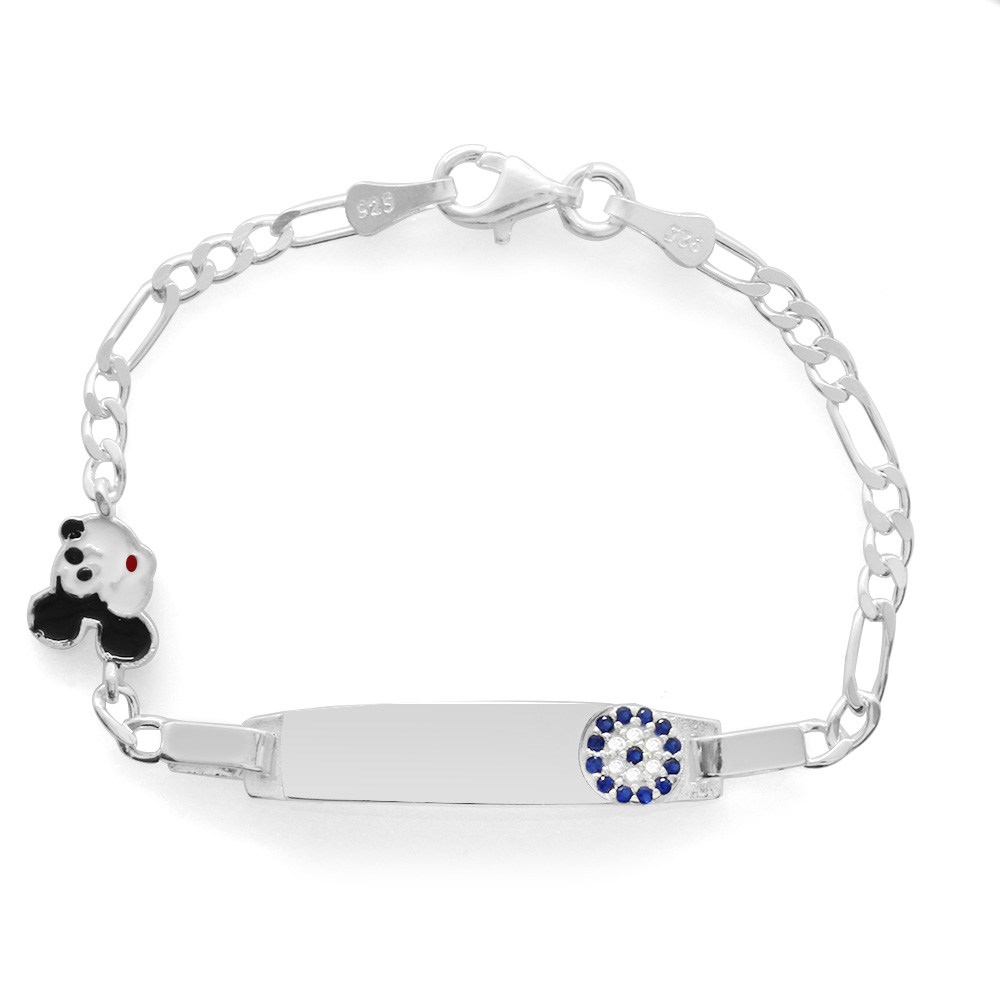 Mickey Mouse Detaylı 925 Ayar Gümüş Zincirli İsme Özel Yazılı Çocuk Bileklik - 7