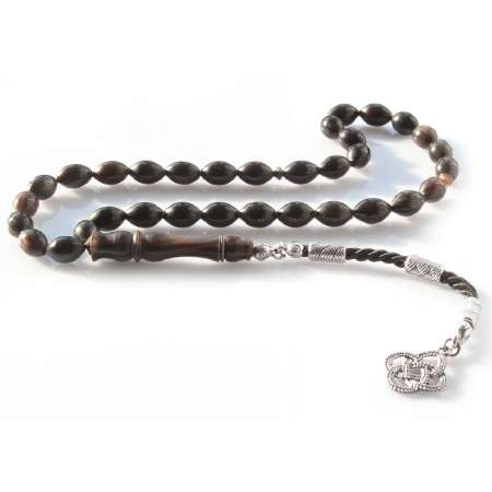 Metal Püsküllü Özel İşçilikli İmameli Bufalo Boynuz Tesbih (Model-1) - Tesbihane